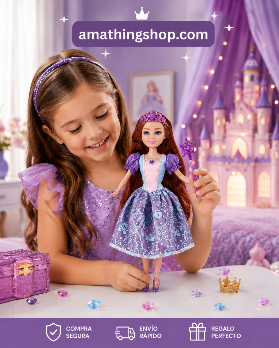 SPARKLE GIRLZ – Muñeca Sparkle Girlz Deluxe Princesa Morada con Accesorios - Imagen 4
