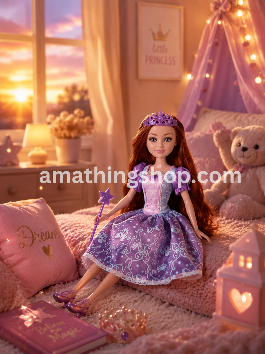 SPARKLE GIRLZ – Muñeca Sparkle Girlz Deluxe Princesa Morada con Accesorios - Imagen 6