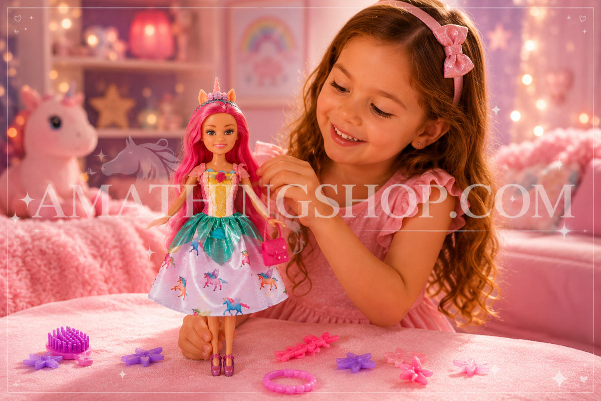Sparkle Girlz – Muñeca Unicornio Princesa Sparkle Girlz | Pelo Rosa y Accesorios | Talla 30cm - Imagen 8