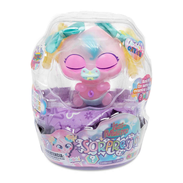 DISTROLLER – Muñeco Distroller Sorpresito Felicia Rosa 13 cm con 13 Piezas Sorpresa D992994
