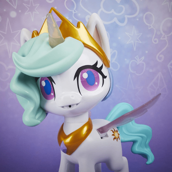 MY LITTLE PONY – Princesa Celestia Unicornio Besitos Mágicos Interactivo 25cm Unicornio Besitos Luces Regalo Niña - Imagen 7