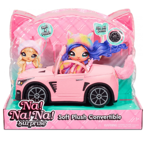NA! NA! NA! SURPRISE – Coche Rosa Soft Plush Convertible Gatito para Muñecas
