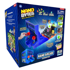 NANOBYTES – Nano Arcade NanoBytes KA8012 con Figura Exclusiva | Mini Máquina Recreativa Retro Coleccionable