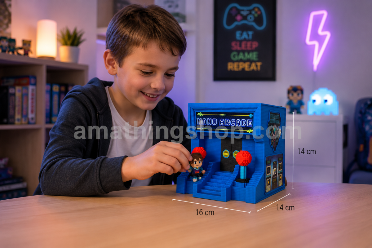 NANOBYTES – Nano Arcade NanoBytes KA8012 con Figura Exclusiva | Mini Máquina Recreativa Retro Coleccionable - Imagen 7
