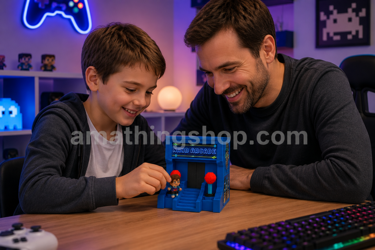 NANOBYTES – Nano Arcade NanoBytes KA8012 con Figura Exclusiva | Mini Máquina Recreativa Retro Coleccionable - Imagen 8