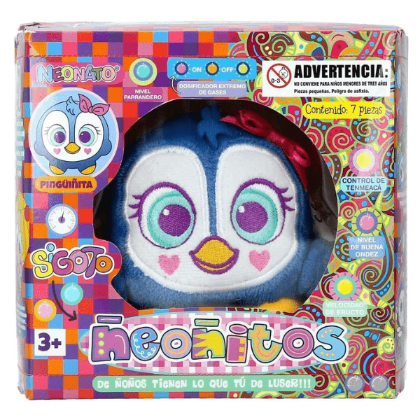 NEONATO – Bebé Sigoto Ñeoñito Pingüiñita Distroller Peluche Suave Pequeño Juguete Bebé 3+ - Imagen 3