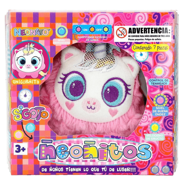NEONATO – Distroller Neonato Uñicorñita Rosa Unicornio Ñeoñito Original 15 cm - Imagen 3