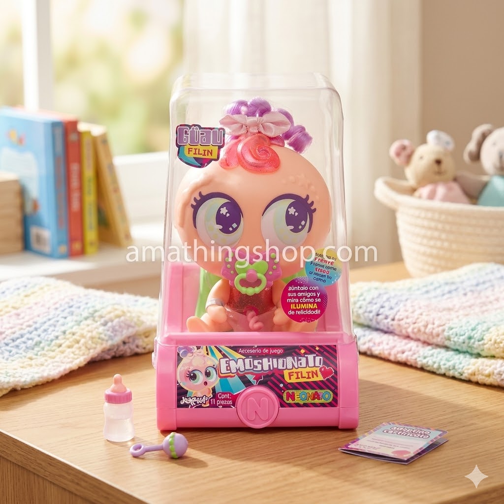 DISTROLLER – Muñeca Distroller Neonato Emoshionato Guau Filin Naranja con Accesorios Original - Imagen 3
