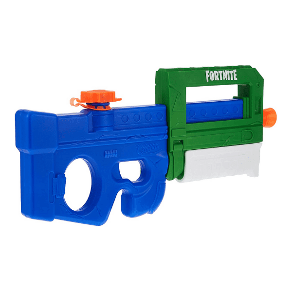 NERF – Pistola de Agua Compacta Supersoaker Fortnite Compact SMG E9963 Pistola Agua Hasbro 42x25x4cm Niños Playa Regalo