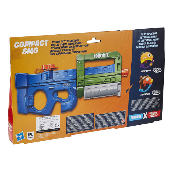 NERF – Pistola de Agua Compacta Supersoaker Fortnite Compact SMG E9963 Pistola Agua Hasbro 42x25x4cm Niños Playa Regalo - Imagen 5