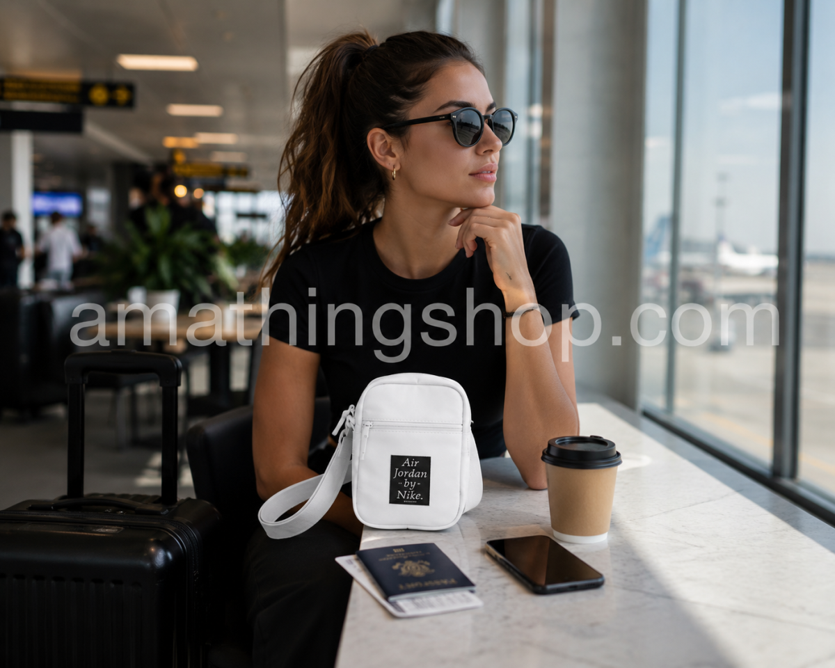 NIKE – Bolso Bandolera Nike Air Jordan Crossbody Blanco Unisex 9A0225-001 Original - Imagen 7