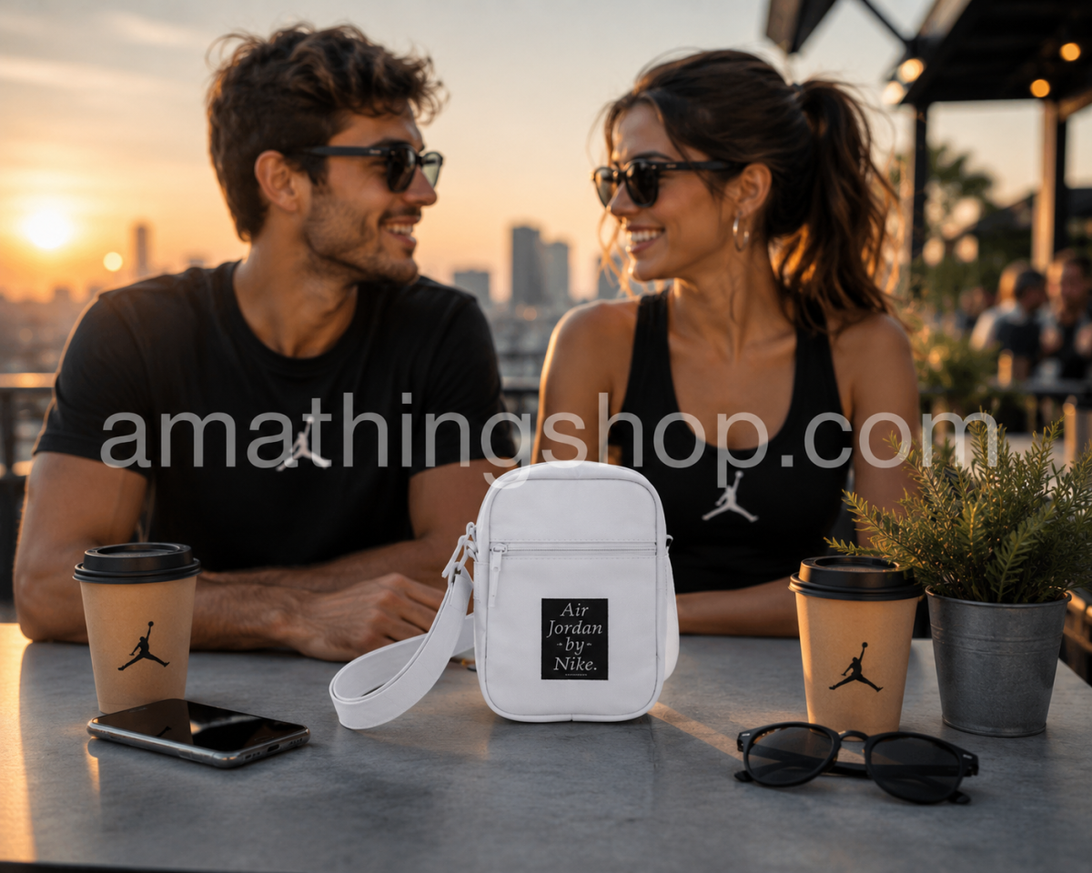 NIKE – Bolso Bandolera Nike Air Jordan Crossbody Blanco Unisex 9A0225-001 Original - Imagen 9