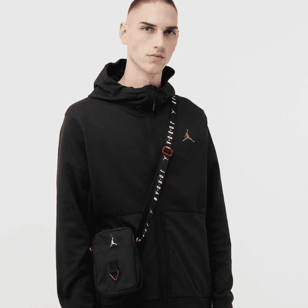 NIKE – Bolso Jordan Jan Diamond Festival Bag Negro Unisex 18 cm - Imagen 5