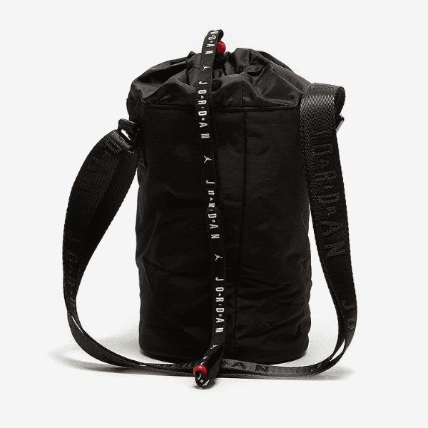 NIKE – Jordan Bolso Bandolera Negro Rojo Portabotellas 9A0594-KR5 30x17x10cm Regalo - Imagen 4