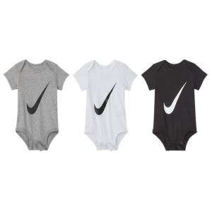 NIKE – Conjunto de 3 Bodys Pack 3 Bodys Nike Bebé Unisex Negro Blanco Gris CN3820-100