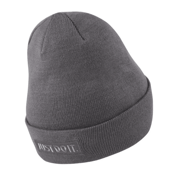 NIKE – Gorro de lana Beanie Cuffed Swoosh Gris - Imagen 3