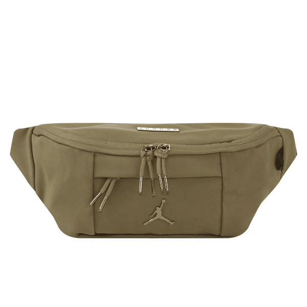 NIKE – Riñonera Jordan Suede Air Olive Flak verde oliva | Unisex 9A0317-F1F-EH - Imagen 2