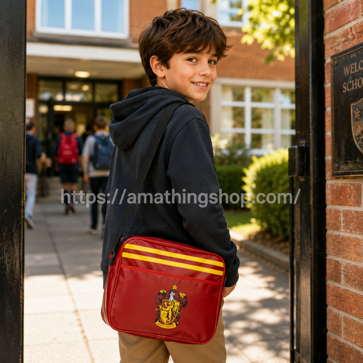 WIZARDING WORLD – Mochila Harry Potter Gryffindor Oficial Roja | Bandolera Exclusiva - Imagen 3