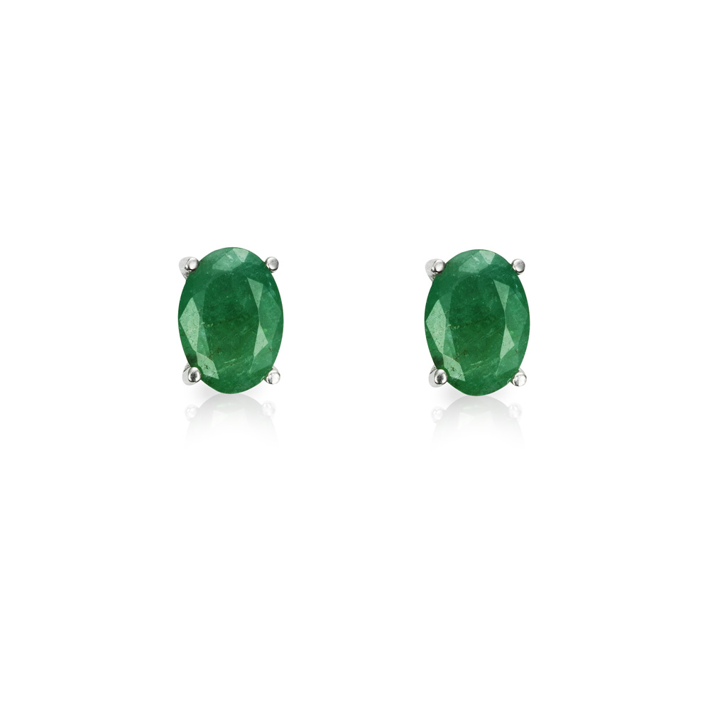 Pendientes Esmeralda Oval 4 - Imagen 3