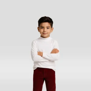 Pantalón niño burdeos cómodo invierno