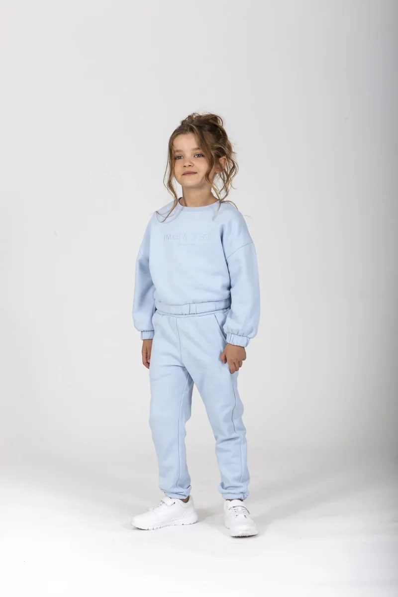 Pantalón chandal de niña celeste - Imagen 7