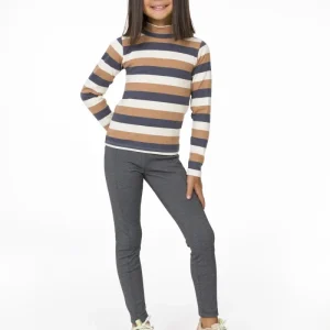 Pantalón de niña color gris y antracita