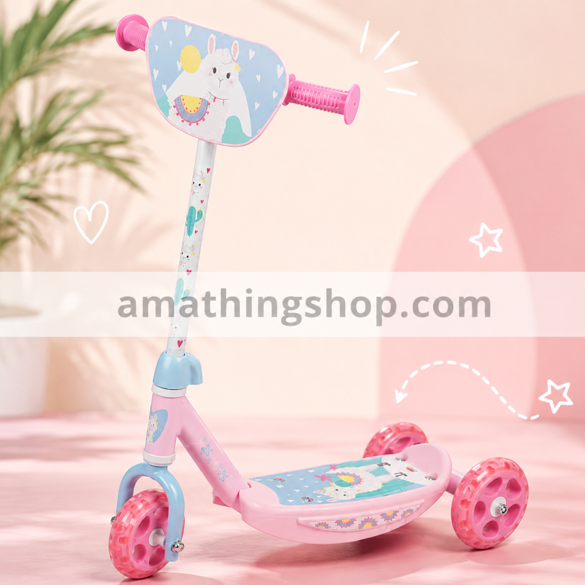 SAICA – Patinete de 3 Ruedas Infantil Saica Sweet Rosa Ajustable - Imagen 4