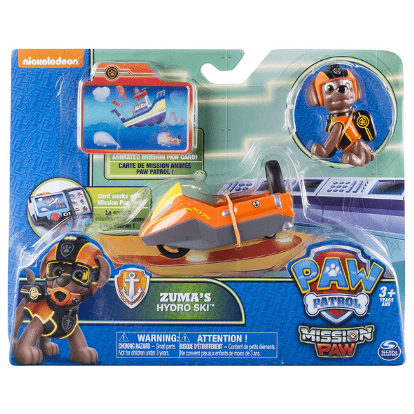 SPIN MASTER – Paw Patrol Mission Paw Zuma Hydro Ski Figura y Vehículo 3+