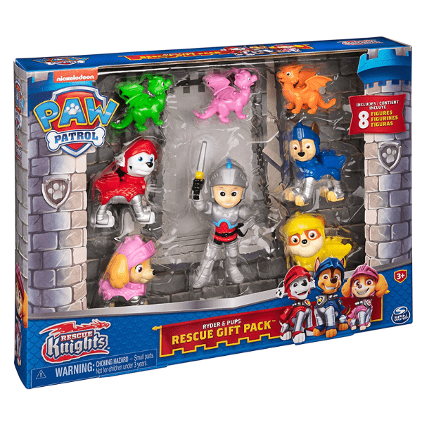 SPIN MASTER – Figuras Paw Patrol Rescue Knights Gift Pack: Ryder, Cachorros y Dragones - Imagen 3