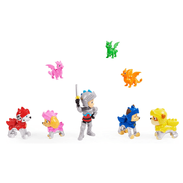SPIN MASTER – Figuras Paw Patrol Rescue Knights Gift Pack: Ryder, Cachorros y Dragones - Imagen 5