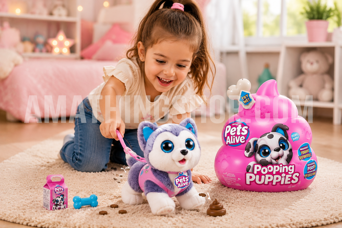 PETS ALIVE – Pets Alive Pooping Puppies: Cachorro Interactivo que Camina y hace Caca - Imagen 4