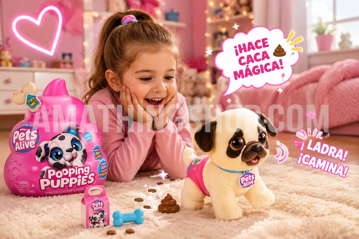 PETS ALIVE – Pets Alive Pooping Puppies: Cachorro Interactivo que Camina y hace Caca - Imagen 9