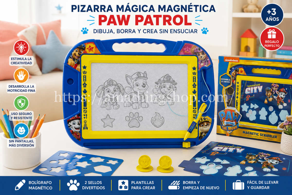 PAW PATROL – Pizarra Mágica Magnética Paw Patrol The Movie Infantil 3+ - Imagen 6