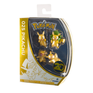 POKEMON – Pikachu 20 Aniversario TOMY Pack 4 Figuras Coleccionista Edición Limitada