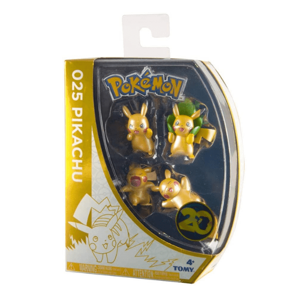 POKEMON – Pikachu 20 Aniversario TOMY Pack 4 Figuras Coleccionista Edición Limitada