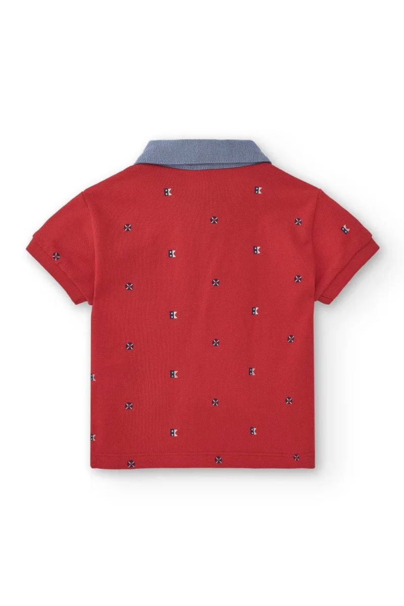 Polo bebé rojo cuello camisa - Imagen 4