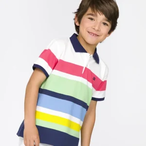 Polo niño rayas multicolor