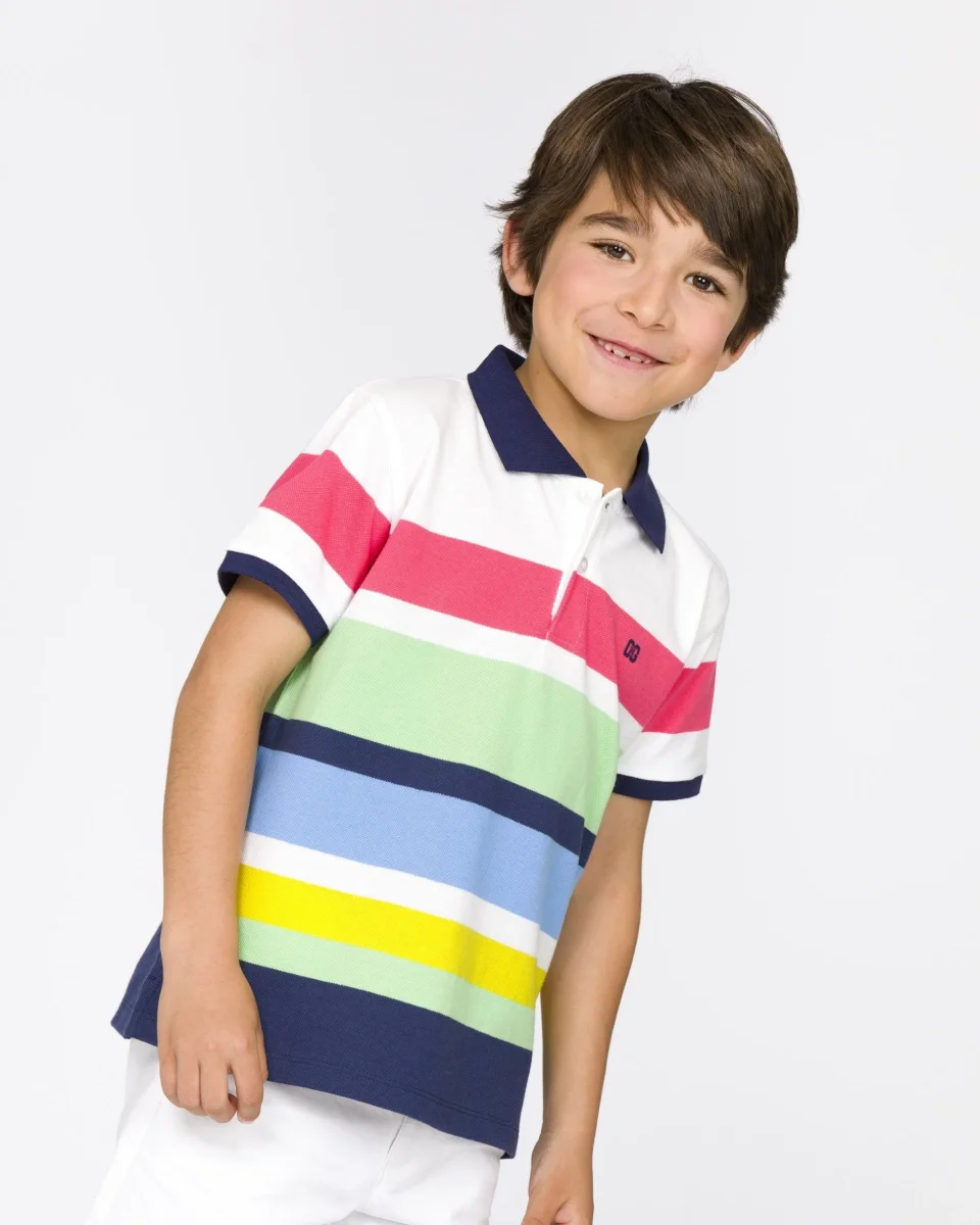 Polo niño rayas multicolor - Imagen 2