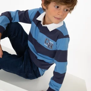 Polo manga larga de niño azul CHG