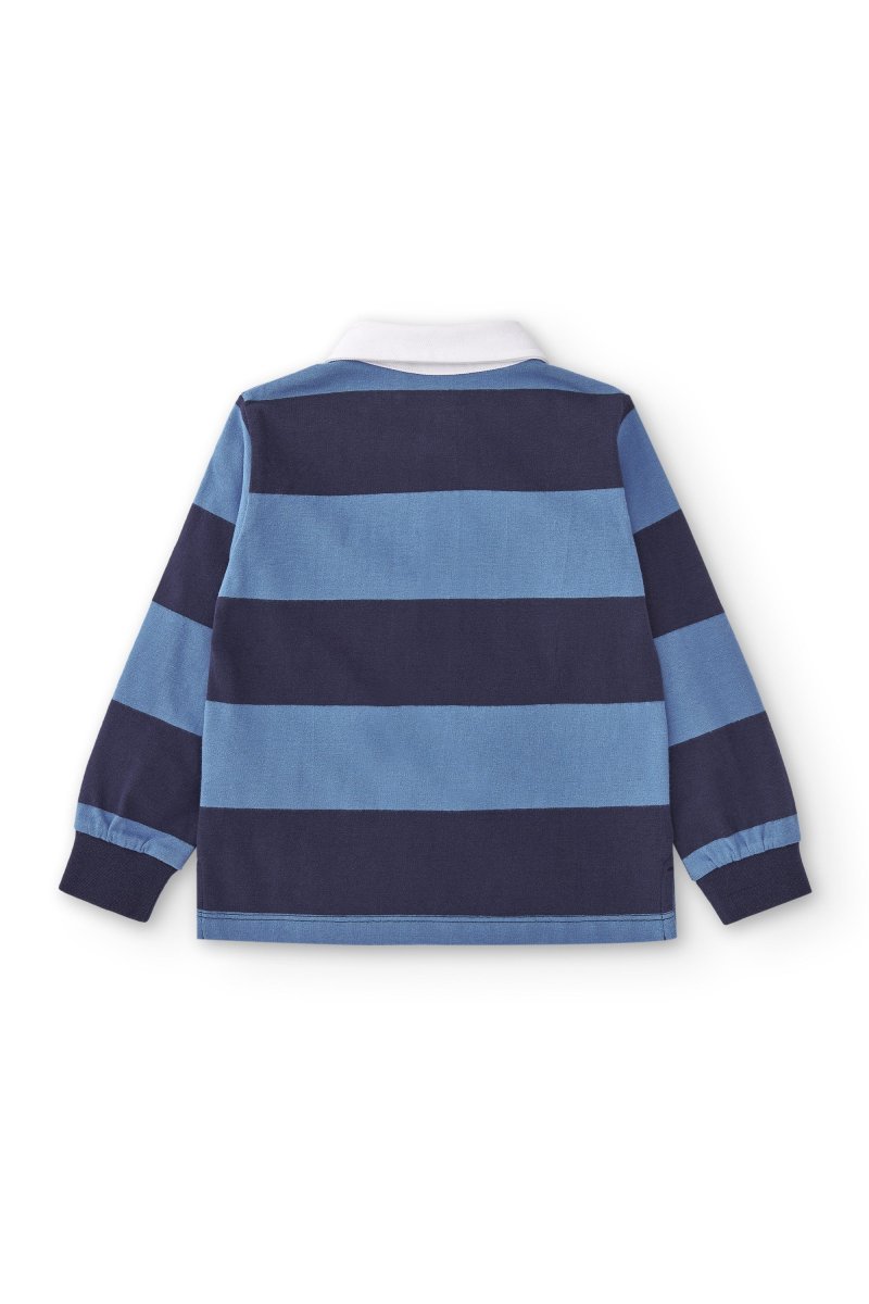 Polo manga larga de niño azul CHG - Imagen 4