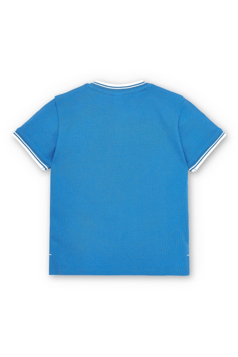 Polo niño azul cuello mao con detalle ancla - Imagen 6