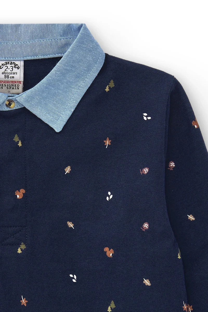 Polo de niño estampado manga larga - Imagen 5