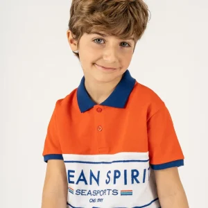 Polo de niño tricolor