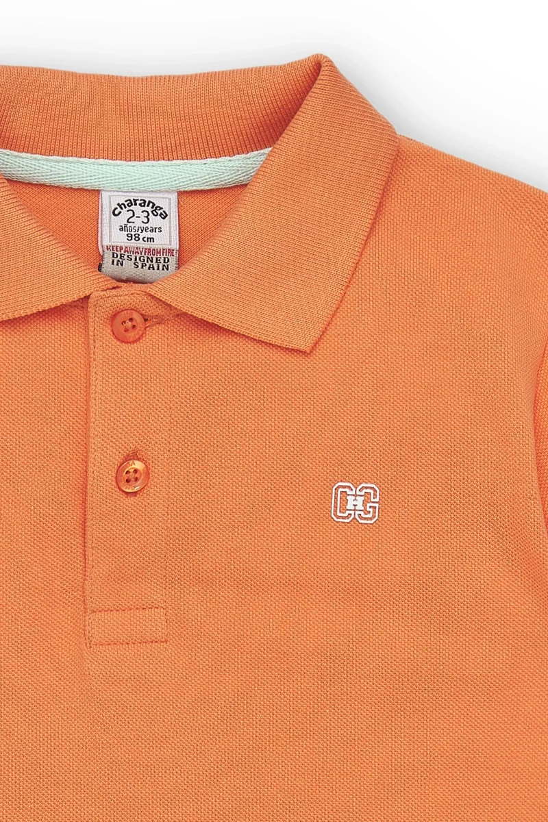 Polo niño naranja manga corta - Imagen 6