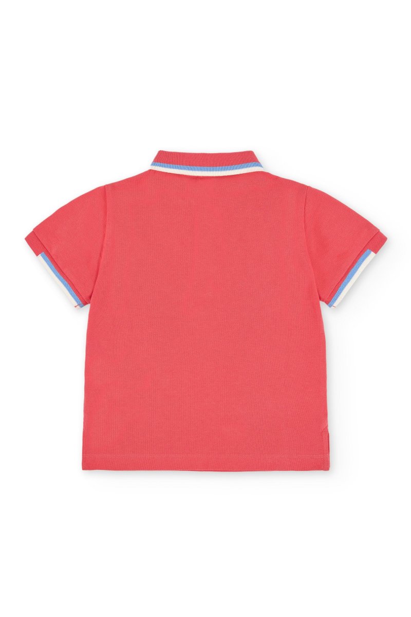 Polo niño rojo piqué - Imagen 4