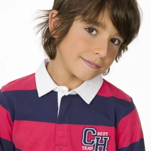 Polo manga larga de niño rojo CHG