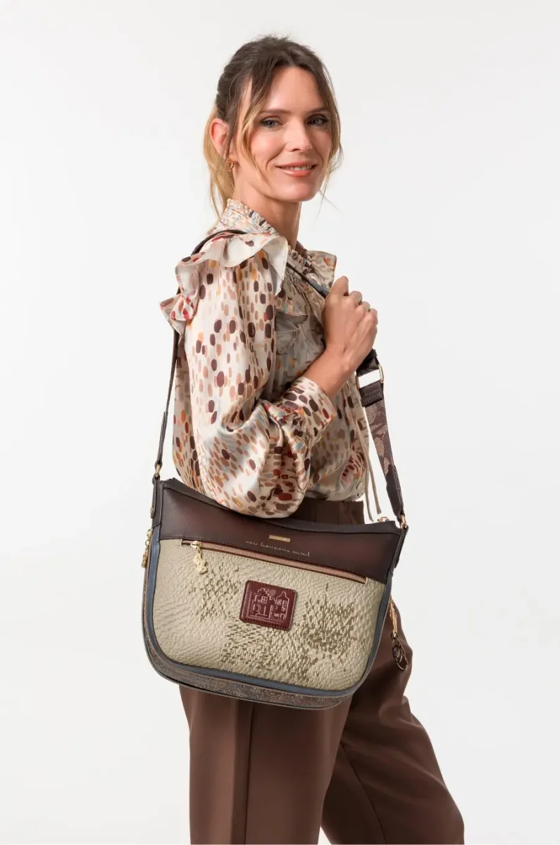 Bandolera grande con bolsillo frontal ANEKKE · Coleccion Tulip - Imagen 4
