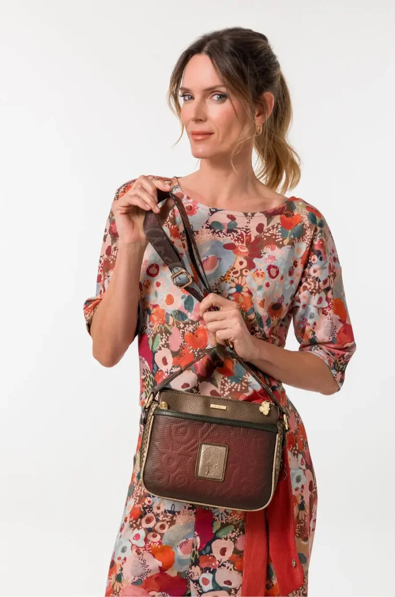 Bandolera mediana ANEKKE · Tres compartimentos · Colección Blossom - Imagen 7