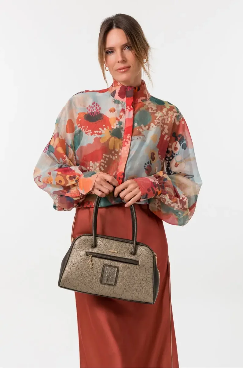 Bolso bandolera ANEKKE · Tipo bowling · Tamaño mediano · Coleccion Blossom - Imagen 8