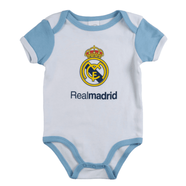 REAL MADRID – Pack 2 Bodies Real Madrid bebé oficial | Algodón suave 24 meses - Imagen 4
